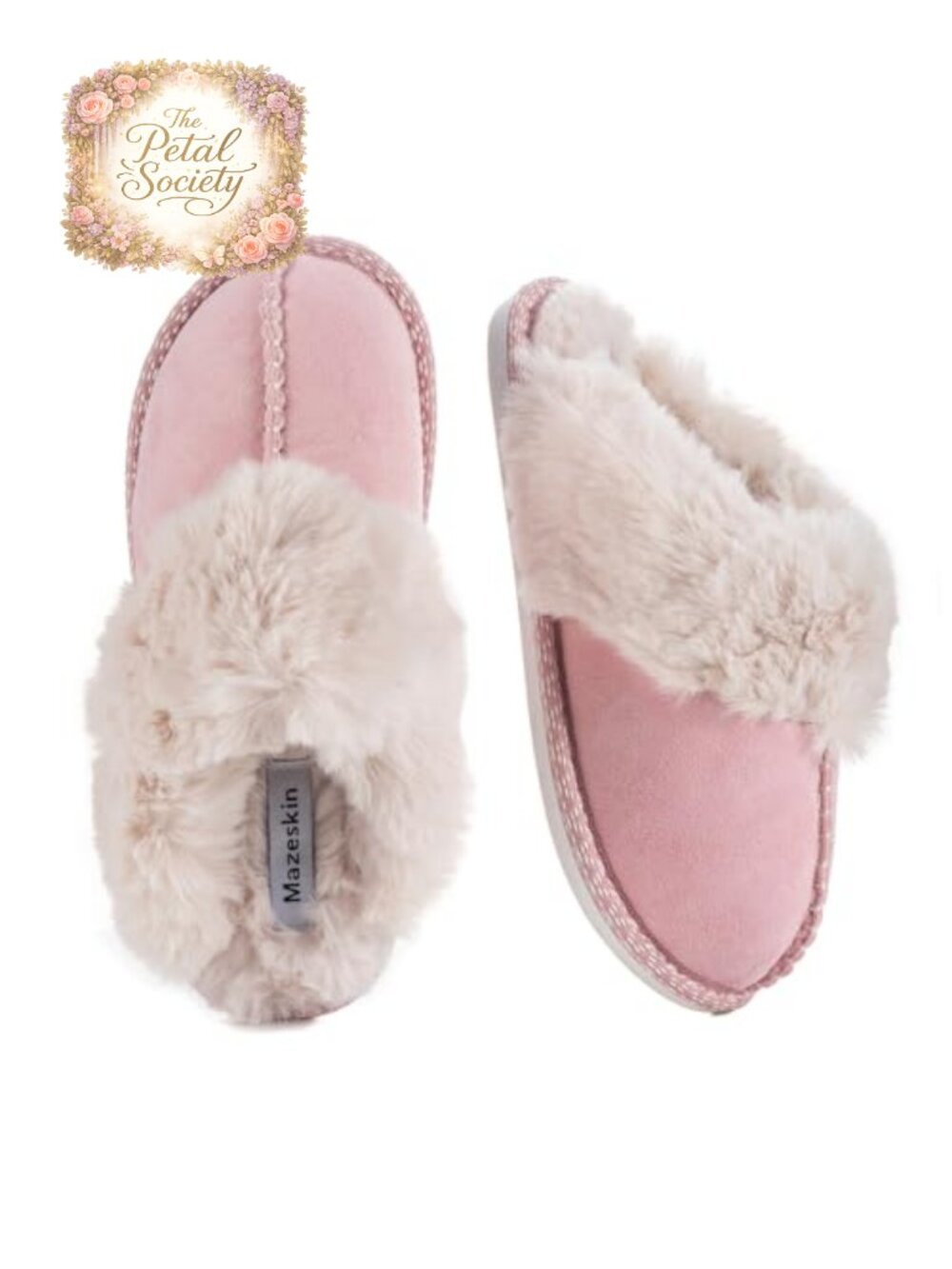 Fluffy Memory Foam House Slippers Faux Fur Lined Slip-On